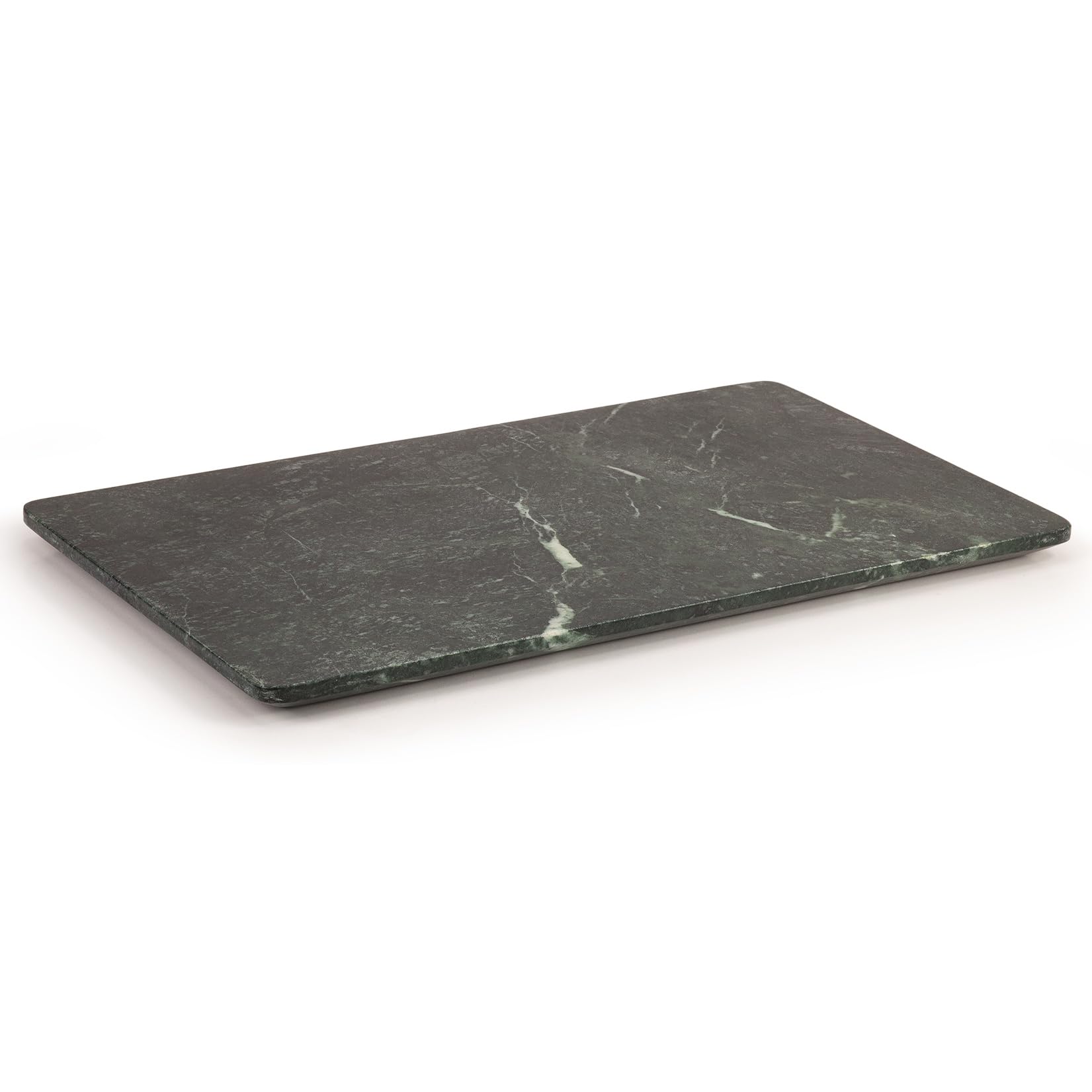 EHC Large Natural Marble 3 in 1 Chopping Board, Serving Tray Or Decorative Tray with Anti-Slip Pads, Multi-Purpose Kitchen & Serving Boards, Green, 37.5 x 22 x 2 cm โ image 1