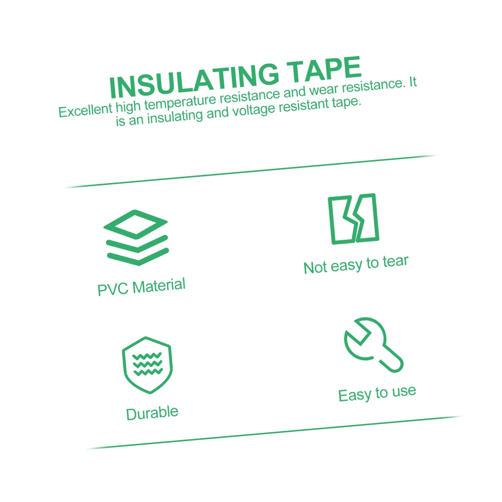 iplusmile Pvc Isolierband Hochtemperaturbeständig für Elektroarbeiten | Mehrfarbiges, für Innenbereich, Schutz von Kondensatoren, 10 Stück Packung