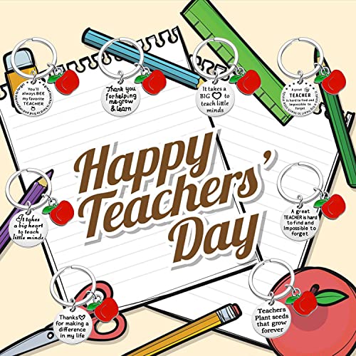 Malyunin 8Pcs Teacher Keychains In Bulk Teacher Appreciation Gifts Teachers Gifts For Women Thank You Gift For Teachers thumb #1