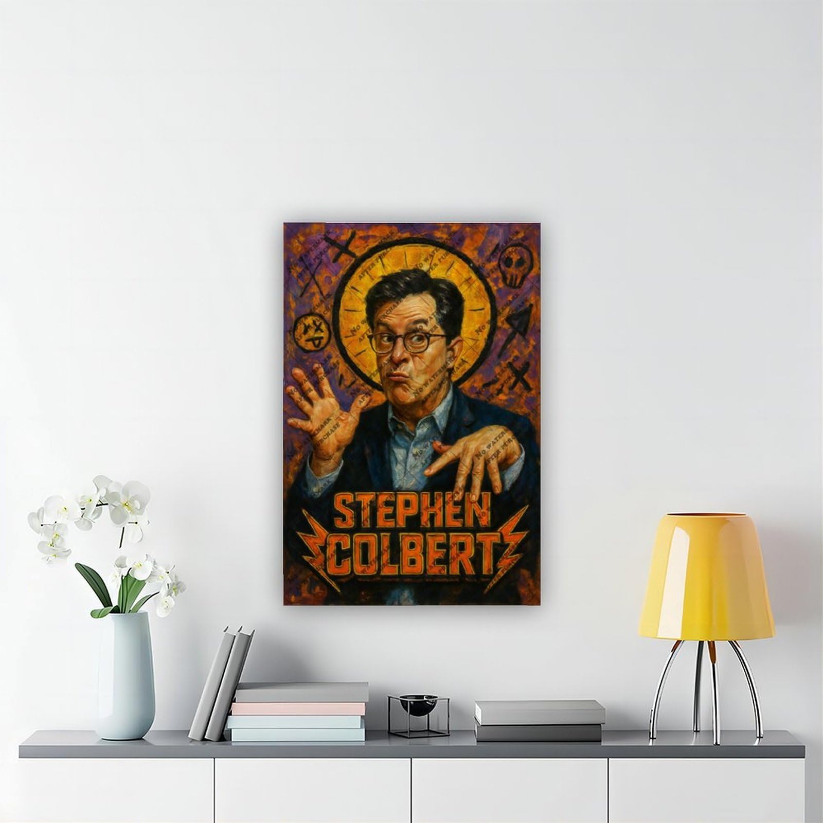 ZYGNBHL Poster della commedia dell'attore Stephen_Colbert, decorazione per sala d'intrattenimento, idea regalo, 30 x 45 cm