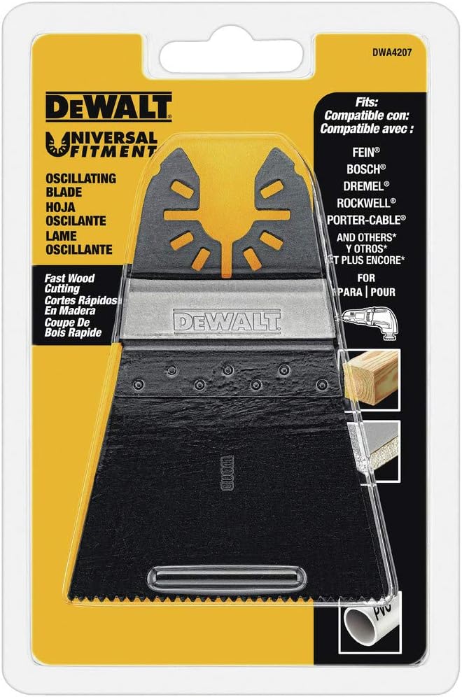 DEWALT Oscillating Tool Blade for Wood, Wide, Fast Cutting (DWA4207