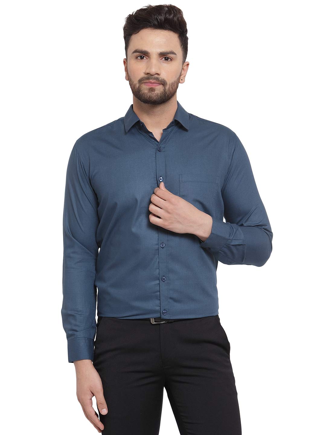 JAINISH Men's Plain Regular Fit Formal Shirt