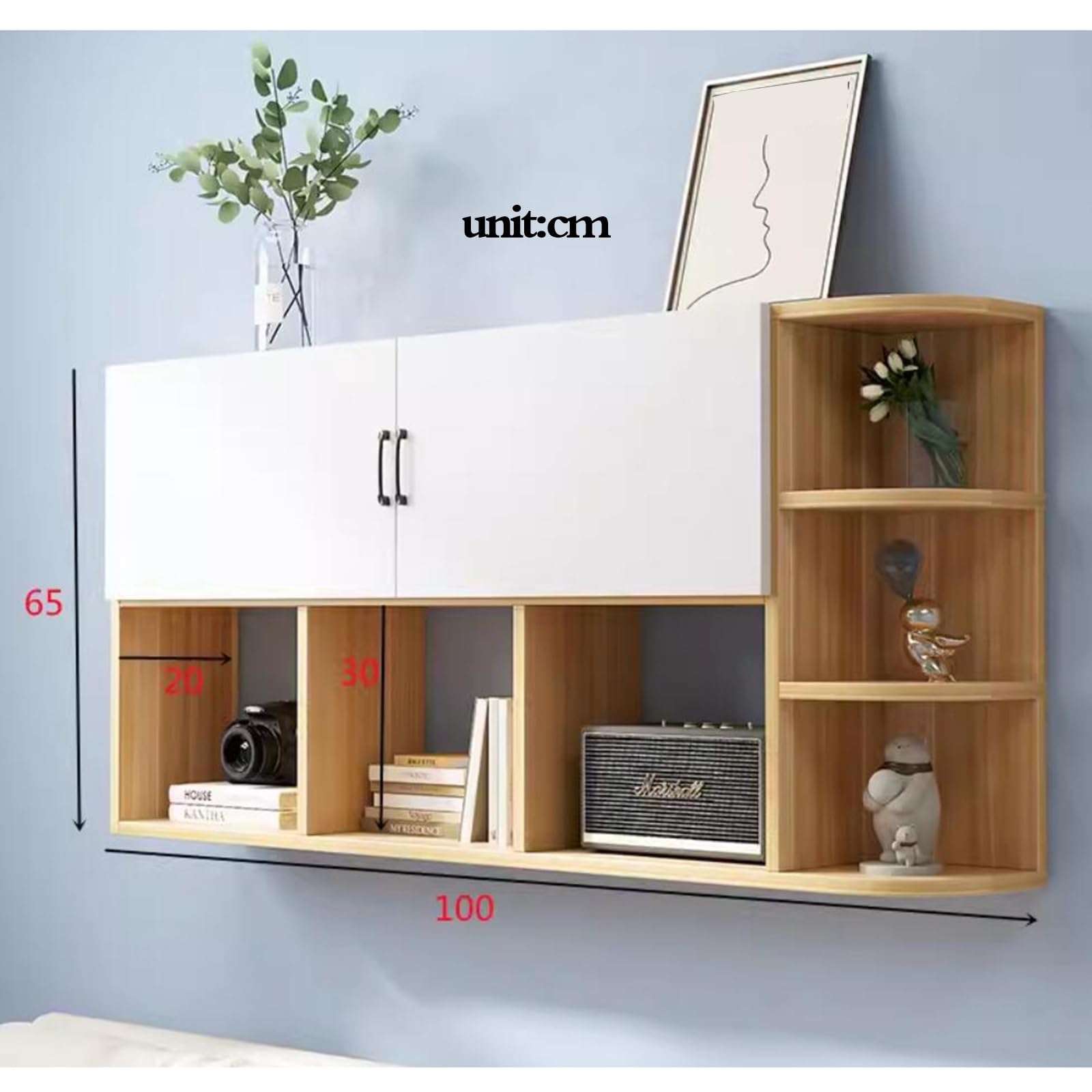 Estanterías De Pared En El Salón Gabinetes De Pared Decorativos Creativos. Librerías Pared Estudiar Gabinetes De Almacenamiento Multicapa Bastidores Almacenamiento con Puertas.