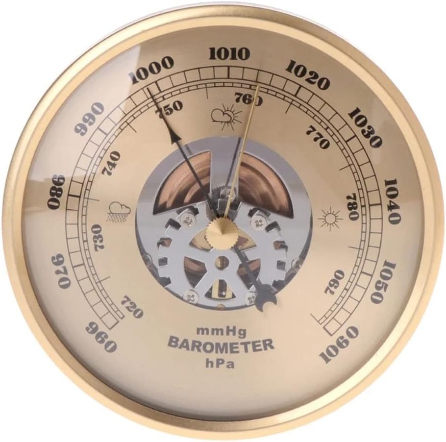 108mm Wall Mounted Barometer Perspective Round Dial Air Weather Station mmHg/hPa Barometer