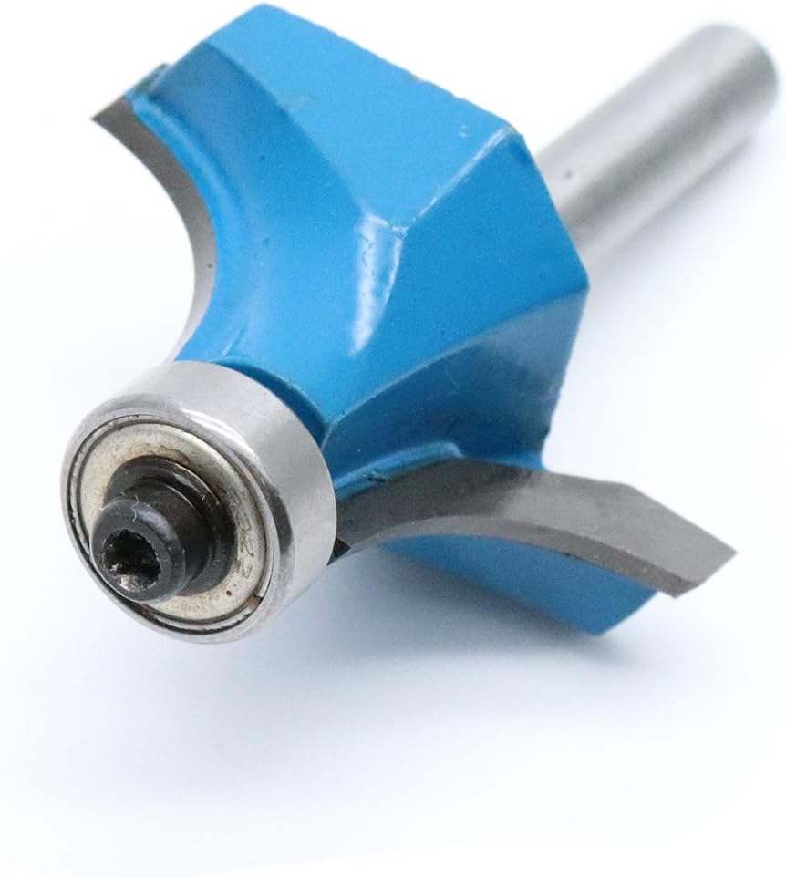 Round Over Edging Router Bit 1/4" Shank 1/2" Cutting Radius Bearing Guide Corner Rounding Router Bit