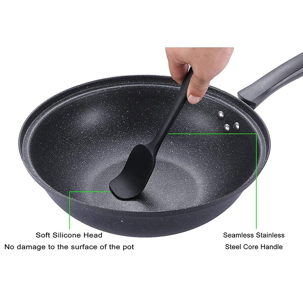 Juego de 6 espátulas de Silicona para Cocina, Utensilios de Cocina, raspador, Cuchara, Cepillo, Silicona Suave, para Hornear y cocinar (Color: Rojo)