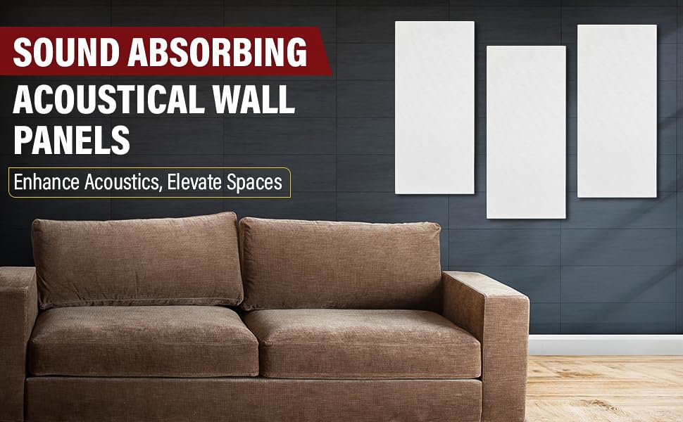 Soundsulate Paneles Acústicos para Pared Cubiertos de Tela, (24" x 48" x 1") - Hecho en USA (Blanco - 224) miniatura 5