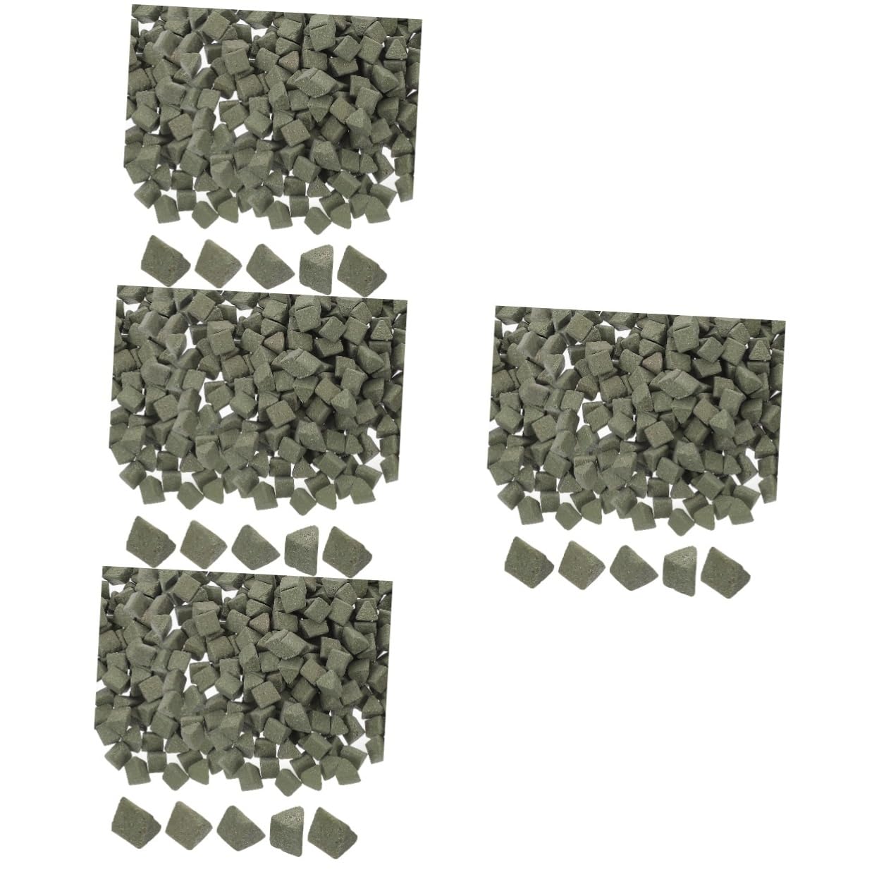 SOLUSTRE 4pezzi Media Ceramica Per Lucidatura Abrasivi Triangolari Per Macchine Di Polishing Confezione Per Pietre e Cristalli