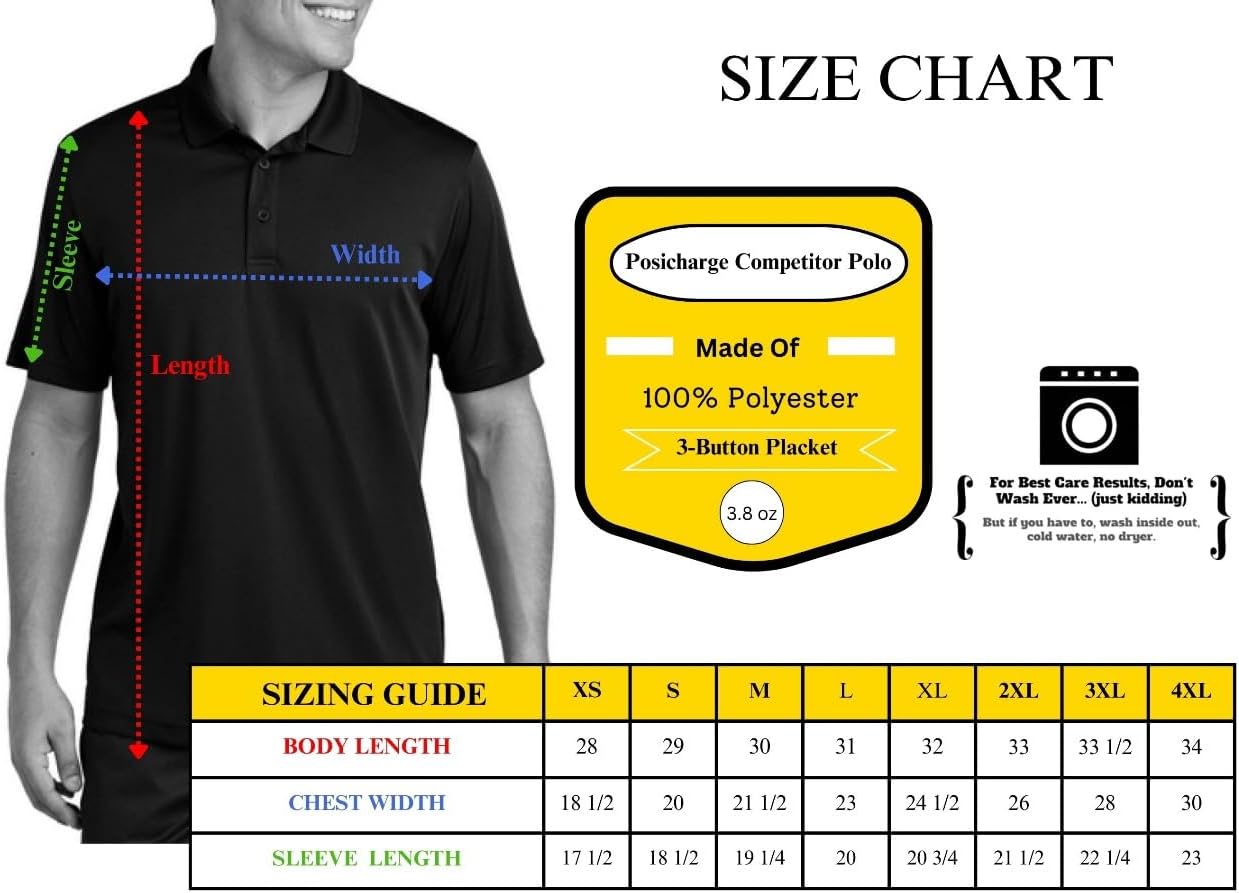 Wild Bobby State Sports Fan Wear Performance Moisture Wicking Men's Polo Shirt