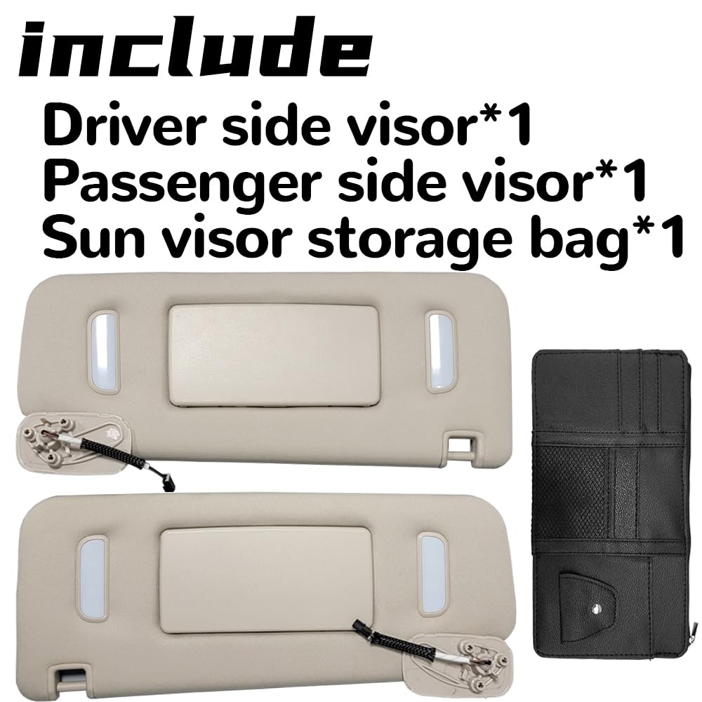 GM OEM Passenger Side Sun Visor – Opal Gray For 08-14 Chevy Silverado 1500-906009