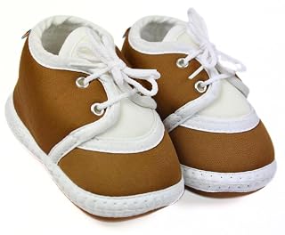 Neska Moda 6 To 12 Months Baby Boys & Baby Girls Cotton Lace-up Solid Booties (Brown)-BT2160