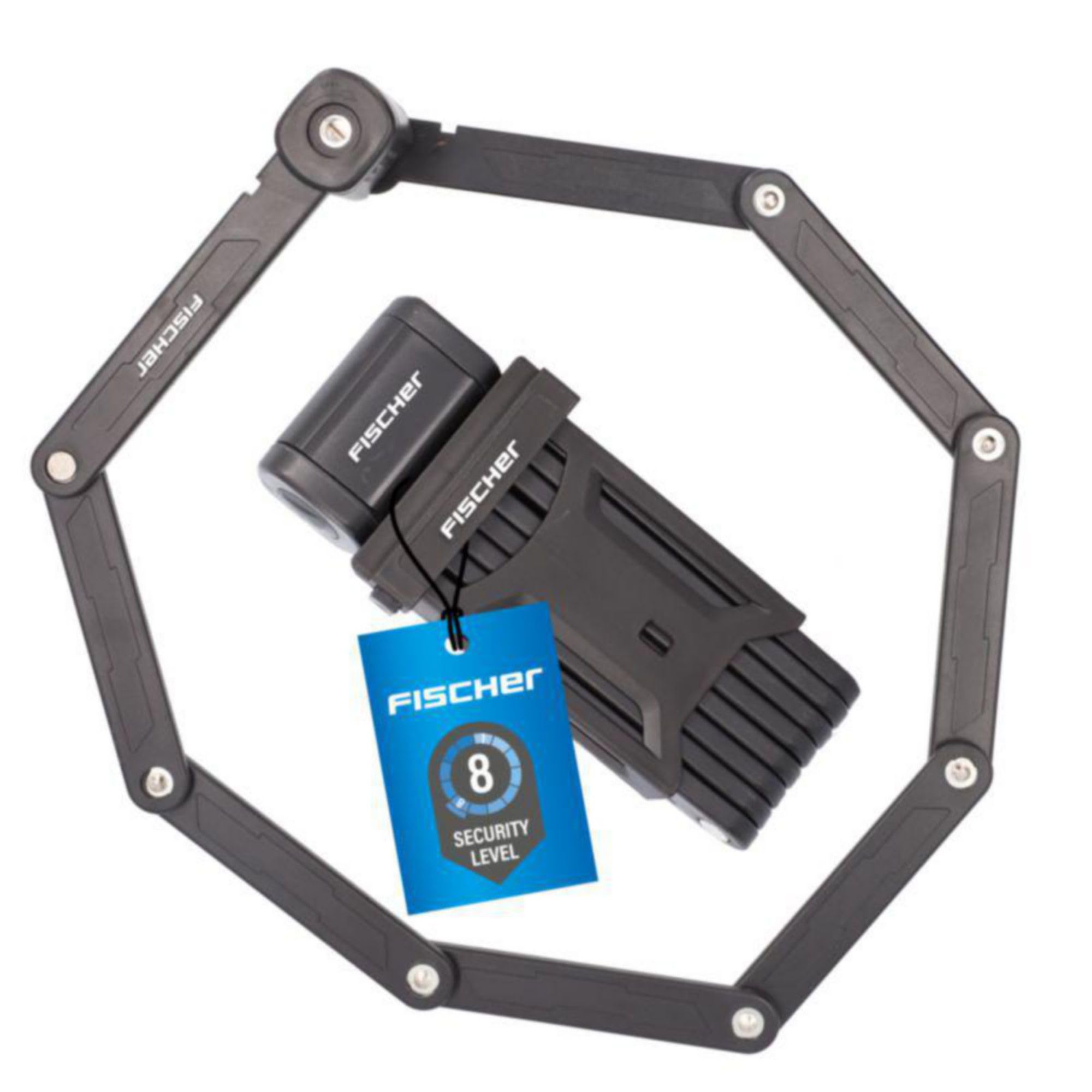 cadenas pliable fischer avec support