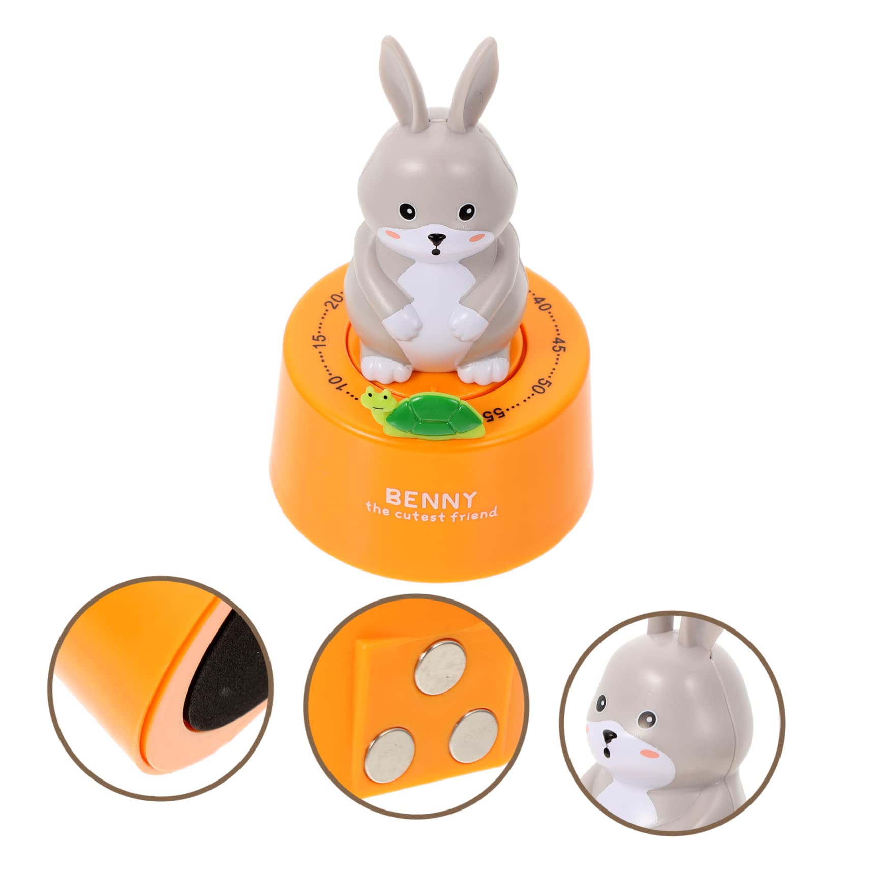 3 Piezas Temporizador de Cocina Kitchen Timer cronometros Deportivos temporizadores de Cocina para la Cocina cronómetro de Huevo temporizadores mecanicos para Cocina Eva Orange Amosfun