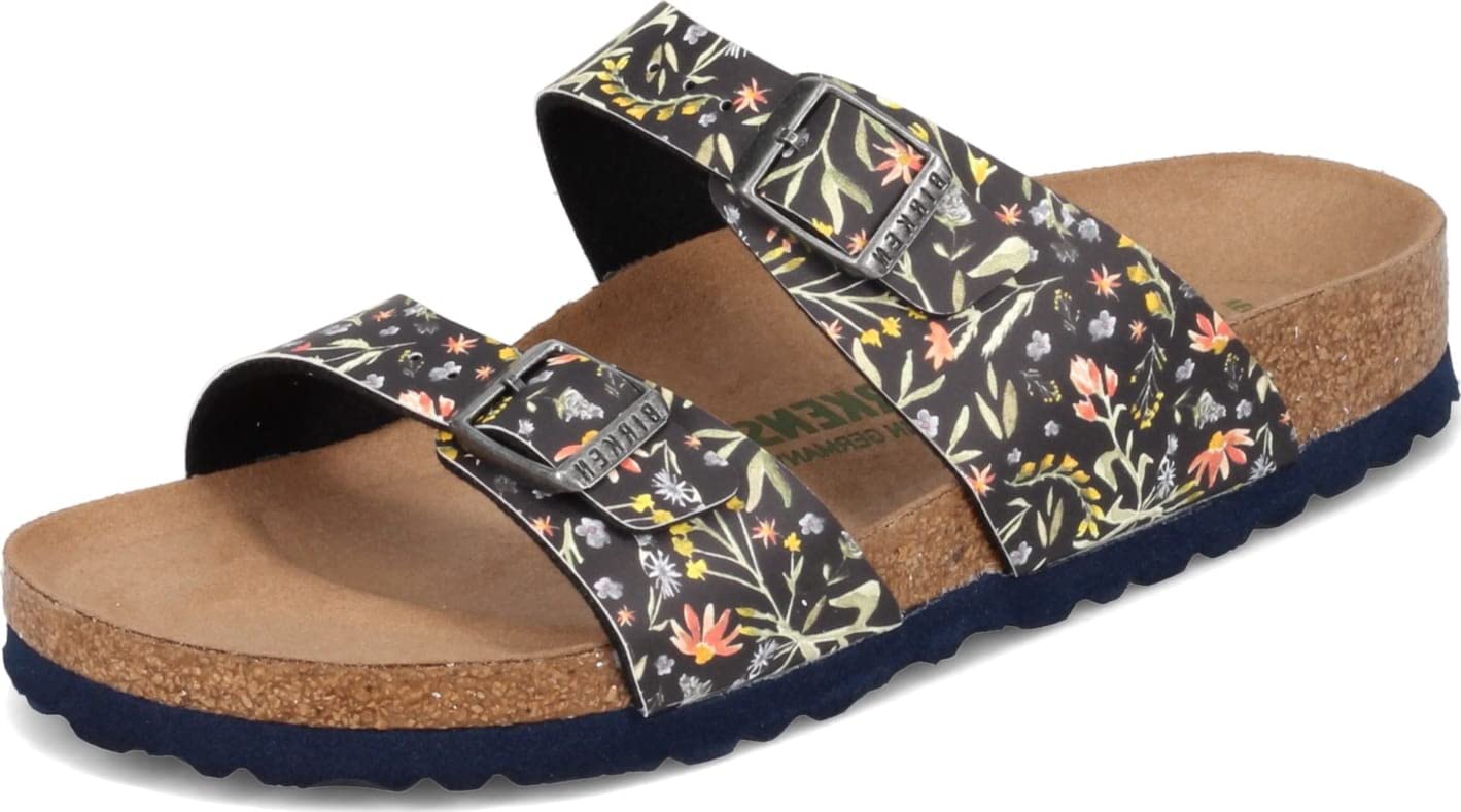 BIRKENSTOCK Arizona Sfb klapki/chodaki damskie czarne skórzane klapki