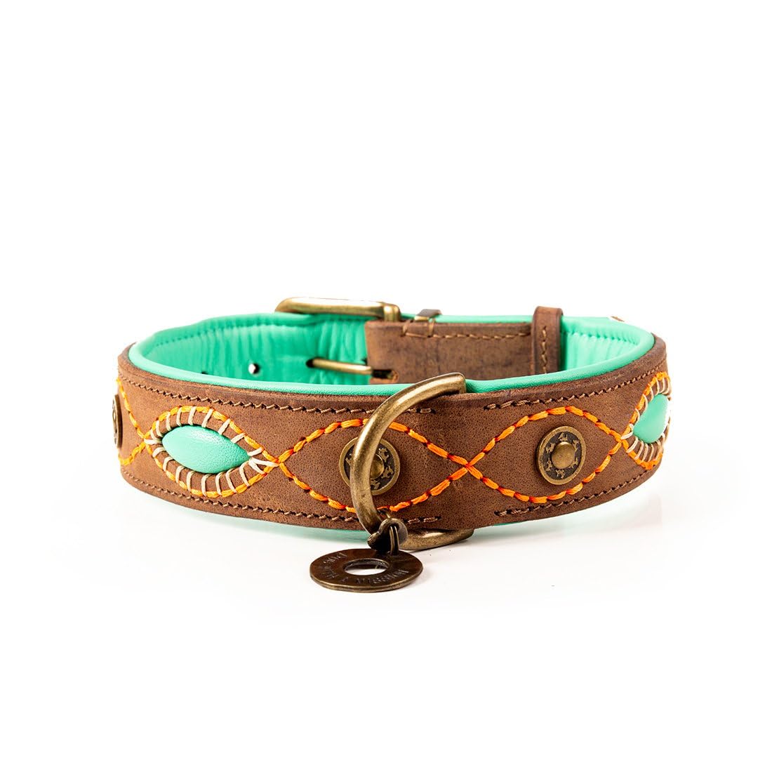 Dog With A Mission DWAM Joplin-Halsband, Braun/XL (47–57 x 4 cm)