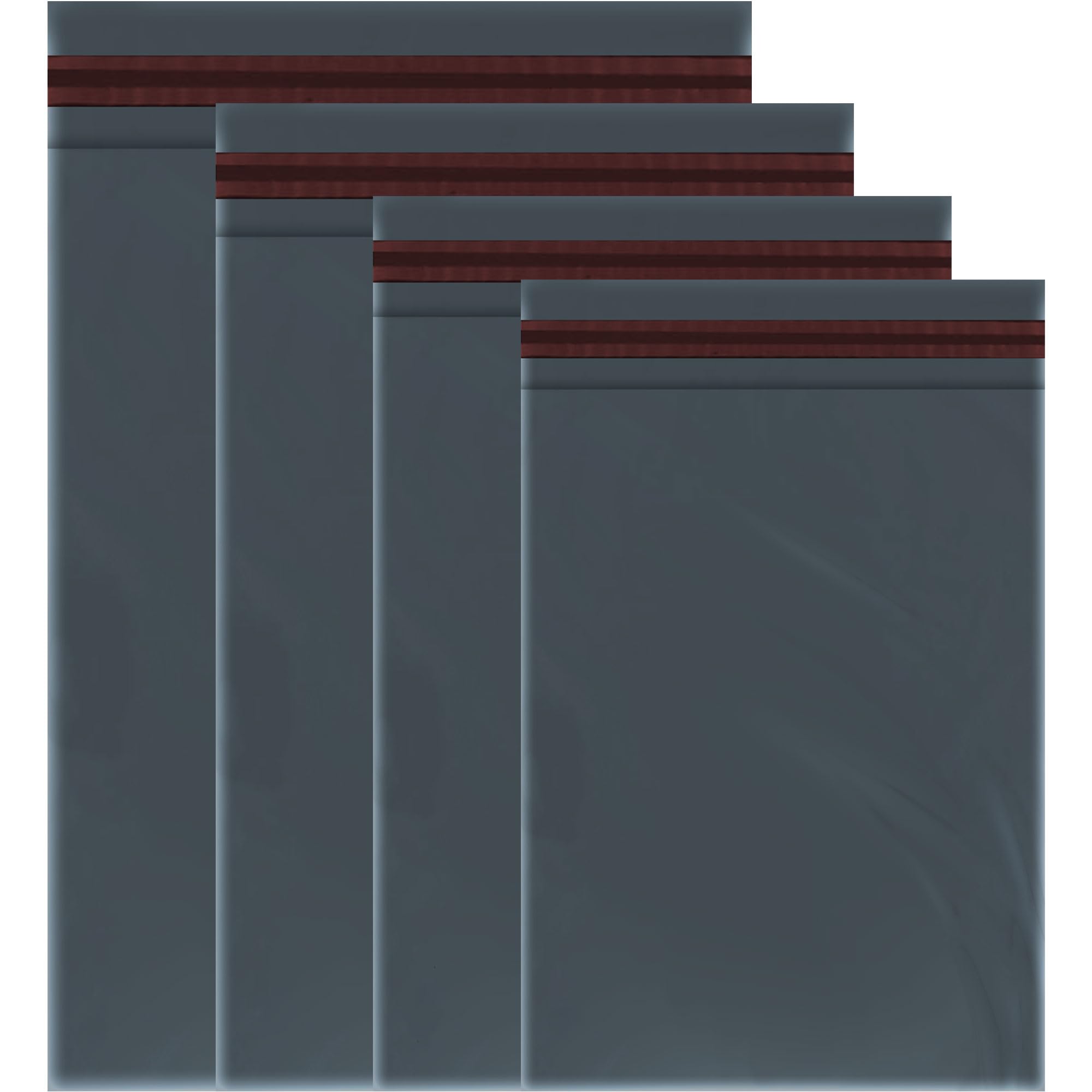 iSOUL 100 Assorted Mixed Grey Mailing Poly Postal Self Seal Bags 4 Sizes 25 from Each Extra Small to Large Postage Packaging Assorted Mailers Posting Shipping Post Parcels Package Bags