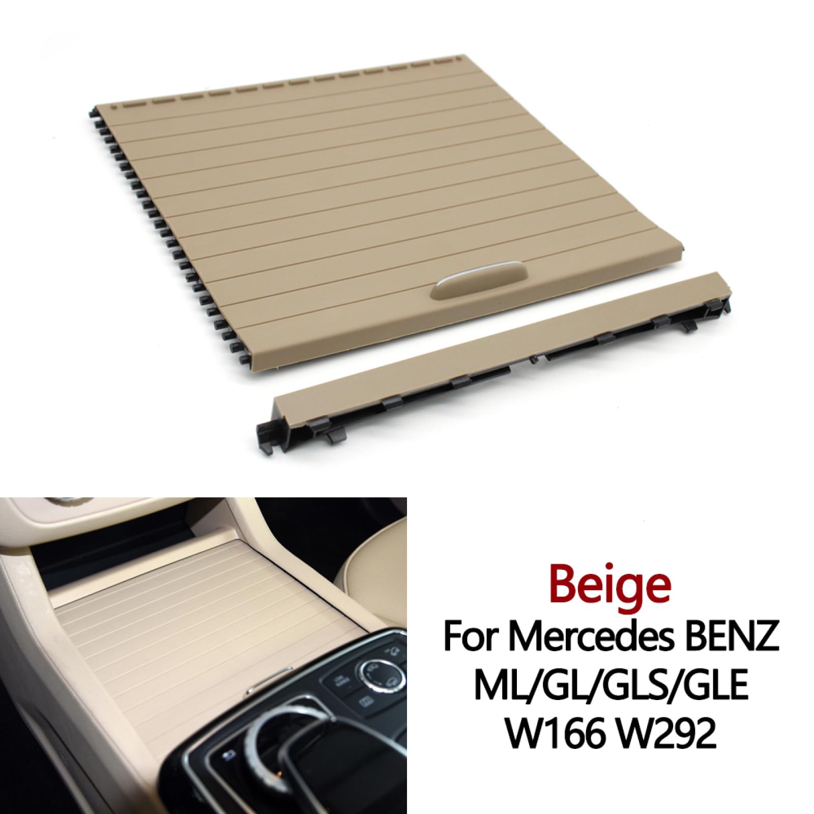 Interior Car Drink Water Cup Holder Shutter Rolling Blind Cover  