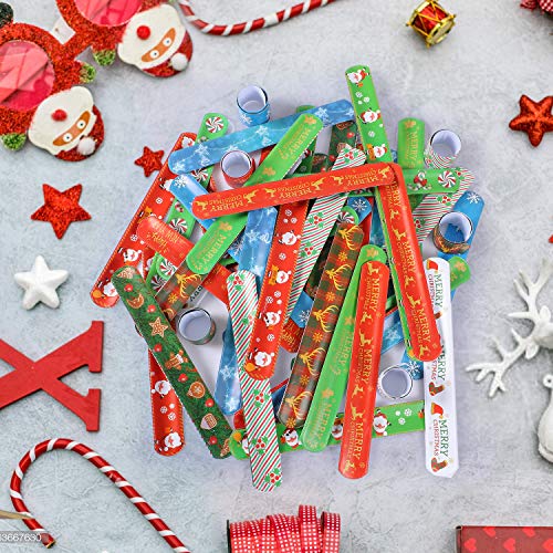 Tacobear 48Pezzi Natale Slap Braccialetti Snap