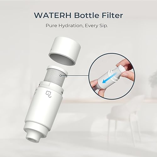Miniatura 2 de WATERH PureSip Adapt - Botella de agua de repuesto y filtro, vaso de acero inoxidable con popote para botella WATERH Vita, Simple Modern, Stanley,