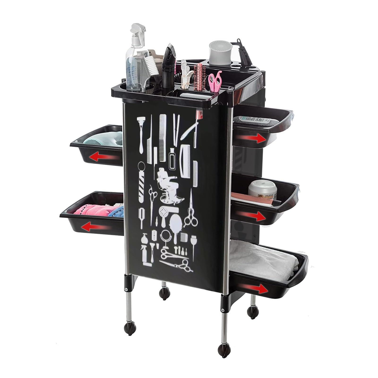 Chariots de salon de coiffure pour éviter le désordre des outils
