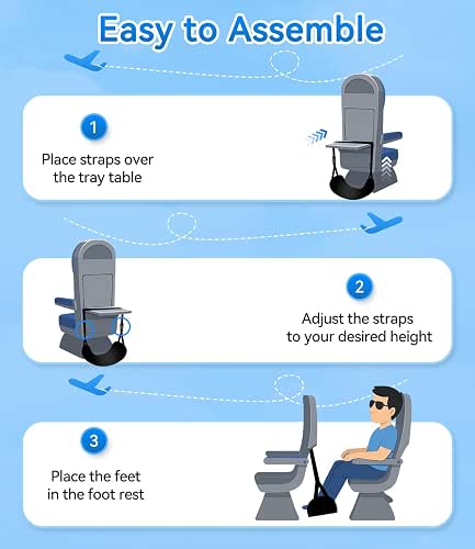 Airplane Foot Hammock(Memory Foam)-Ultimate Comfort Foot Hammock for Plane Travel