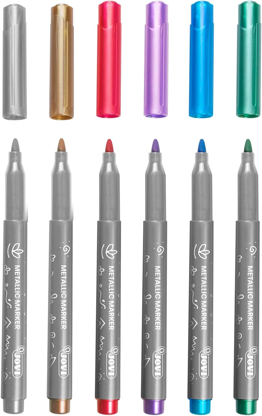 Jovi - Case of 6 metallic markers, multicoloured, single (1606M), colour/assorted model