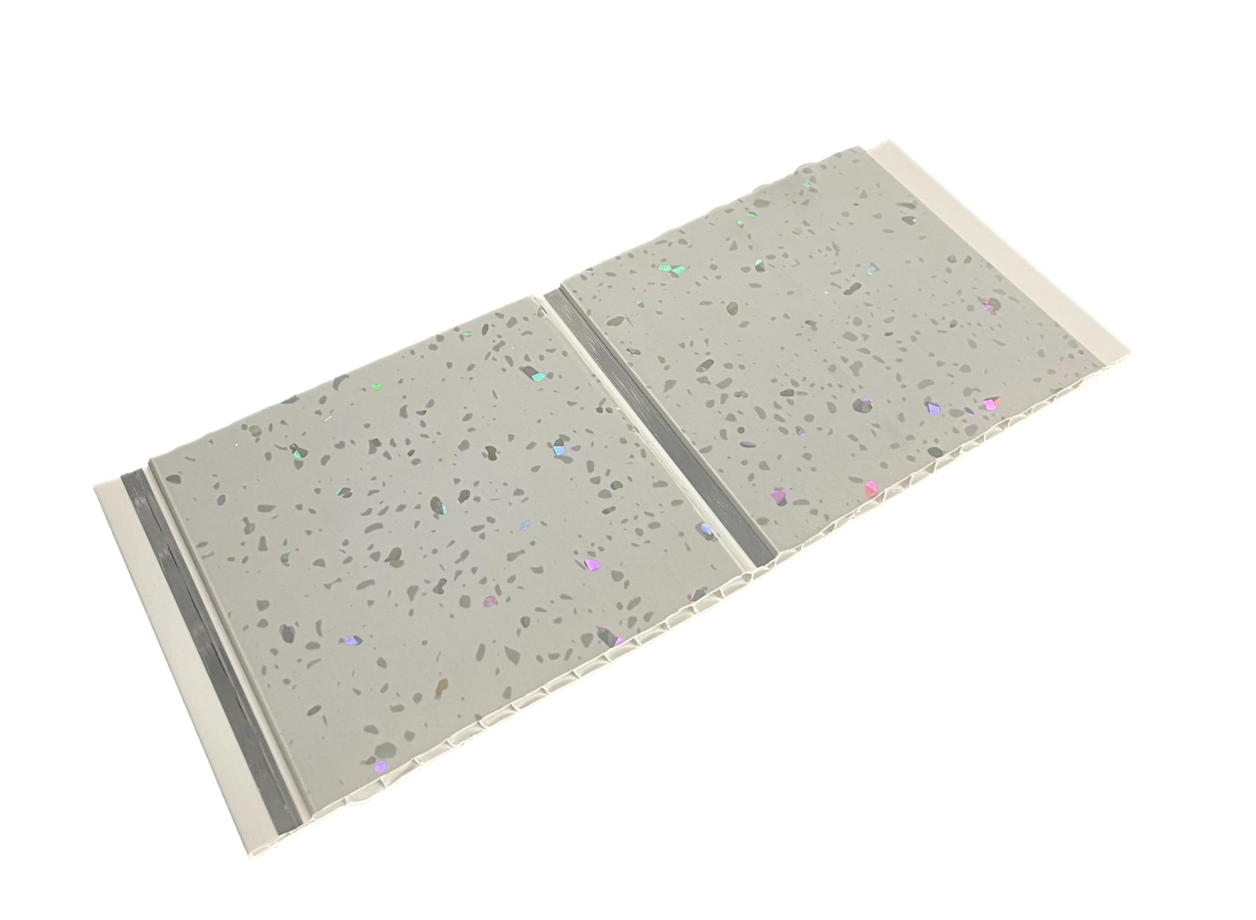 Dbs Grey Sparkle Chrome 5Mm Sample Piece Bathroom Panels Shower Wet Wall Sample