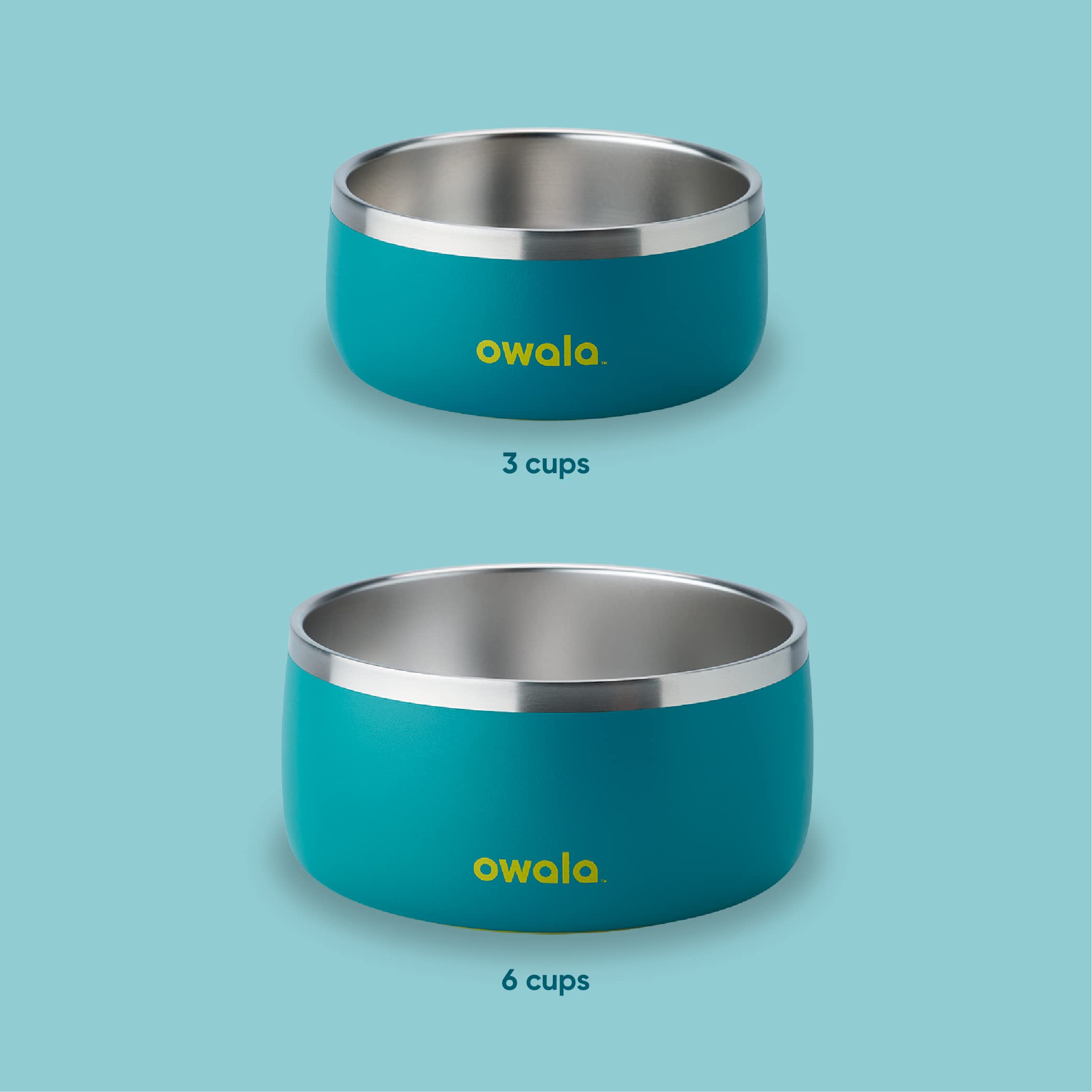 owala-stainless-steel-pet-bowl-24-oz-non-slip-base image 3