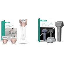 VOYOR Epilator for Women - Foil Shaver Electric Razor for Men Rechargeable Epilators Hair Remover Double Foil Wet & Dry Face Shaver
