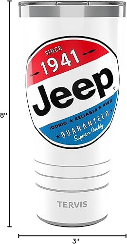 Miniatura 9 de Tervis Traveler Jeep Colossal - Vaso aislado de triple pared mantiene las bebidas frías y calientes, 30 onzas, acero inoxidable