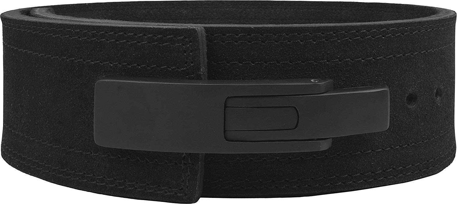 Fitness Lever Belt Black Genuine Leather Powerlifting Men & Women Power Lifting Buckle 10mm Weightlifting Belt