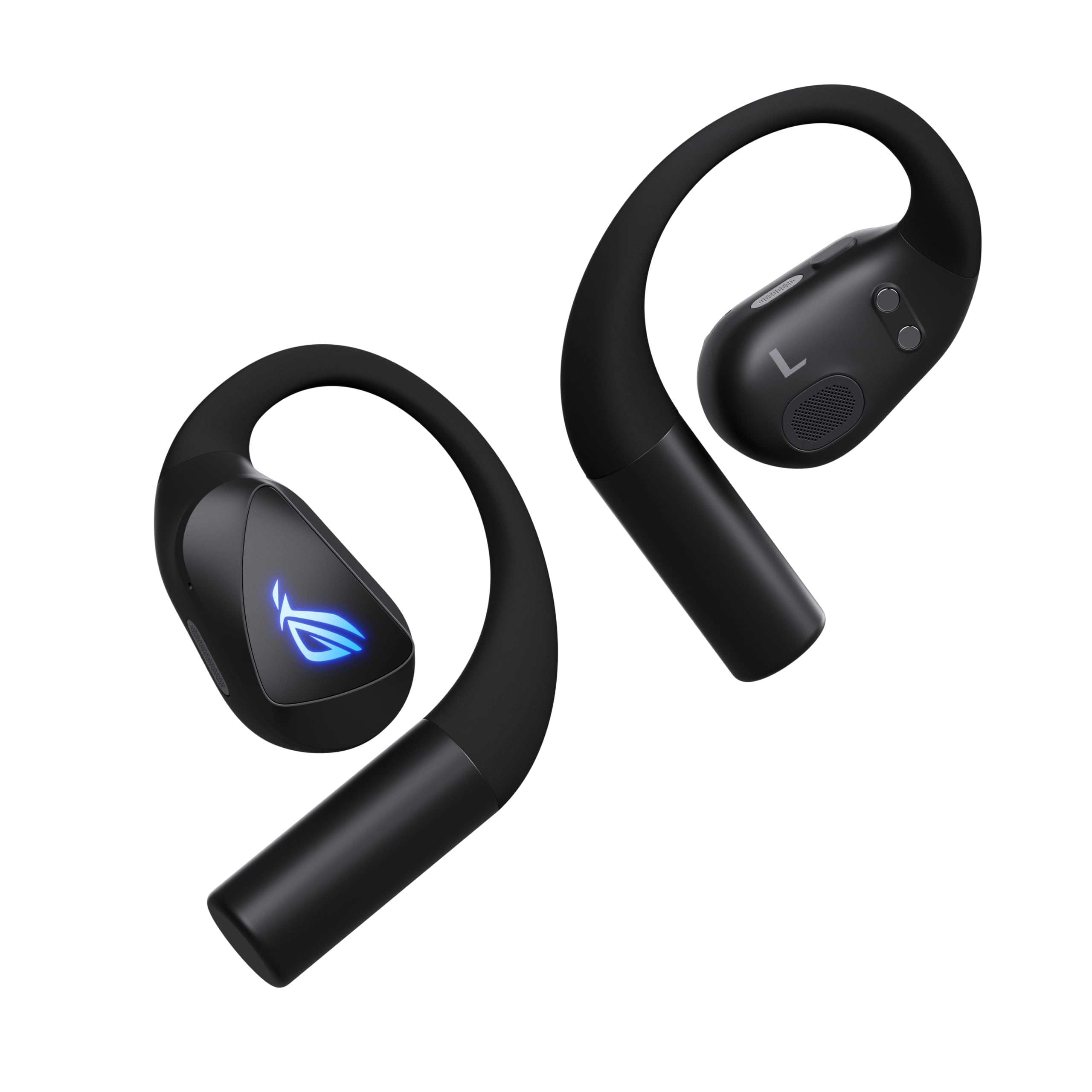 ASUS ROG Cetra Open Wireless Gaming Earbuds Kopfhörer | Dual-Mode-Bluetooth, ROG SpeedNova 2,4-GHz, offenes Ohrdesign, abnehmbares Nackenband, Quad-Mic mit AI Noise Cancellation