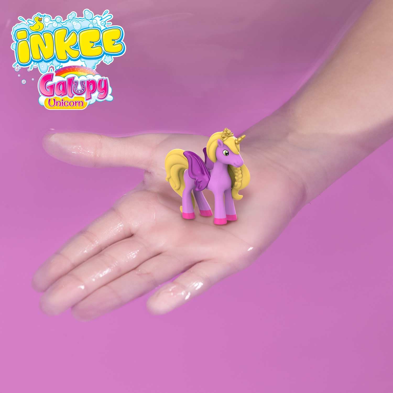 INKEE Pack de 5x Bombes de Bain enfant GALUPY UNICORN Boule de bain avec surprise à l'intérieur - Jouet de bain Licorne