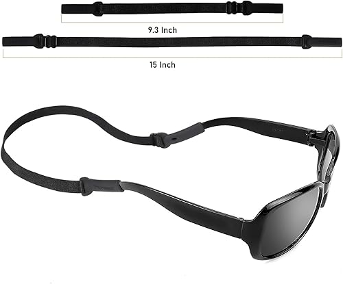 Miniatura 2 de SHINKODA Correa ajustable mejorada para gafas deportivas sin cola, banda elástica de seguridad para anteojos para la cabeza, correas seguras para
