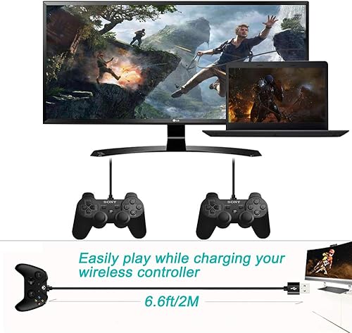 Miniatura 5 de SCOVEE Cable de carga para controlador PS4, cable de carga para Xbox One, cable de carga micro USB PS4 cable de carga para Xbox One SX, Sony