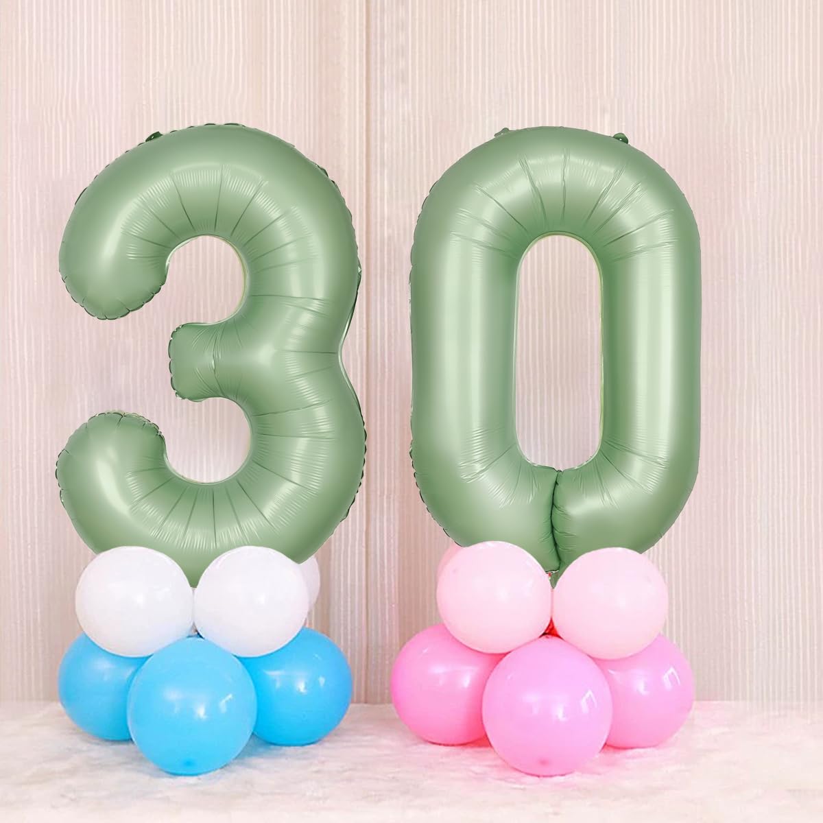 Red 0 balloon 40 Inch Giant Helium Foil Number 0 to 9 Red Balloon Birthday Wedding Party Digital Decorations (Number 0) — view 186