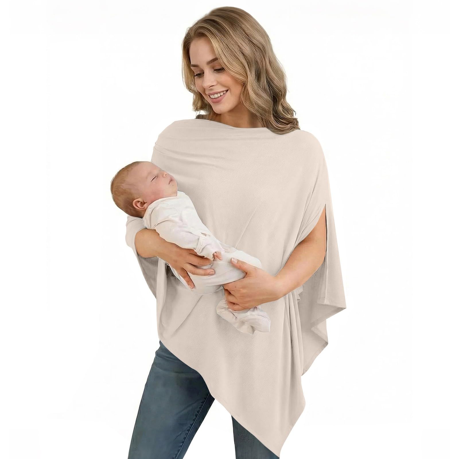 Breastfeeding Cover for Mum Nursing Cover Shawl Multi-Use Portable Baby Breast Feeding Cover Up Soft Privacy Newborn Essentials for Car Seat Blanket and Stroller Coverall