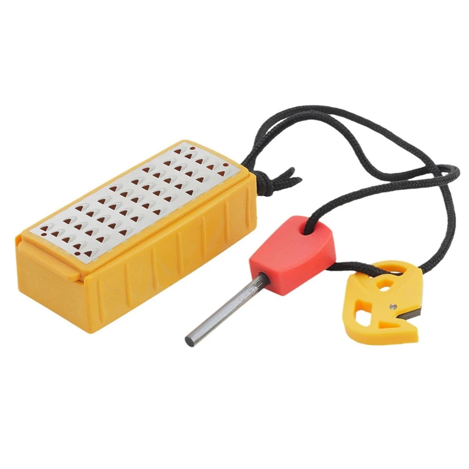 Survival Equipment - Juego de 2 utensilios para hacer yesca con herramienta de arranque de fuego, rallador ligero de acero inoxidable, portátil, supervivencia al aire libre
