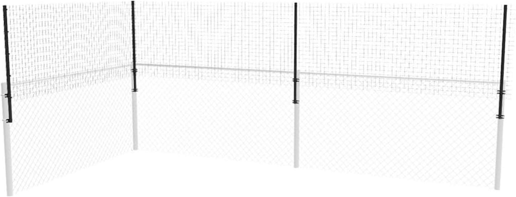 Dog-Proofer Vertical Fence Extension System - Includes Galvanized Steel Extenders and Industrial Poly Mesh to Prevent Jumping Over Fences, Extends Fencing Height by 3 Feet, 100 Foot Kit