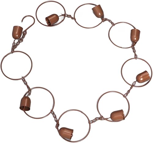 Miniatura 3 de Cadena de lluvia colgante, mano de obra fina de regalo, exquisita lluvia colgante de metal en forma de campana para balcones