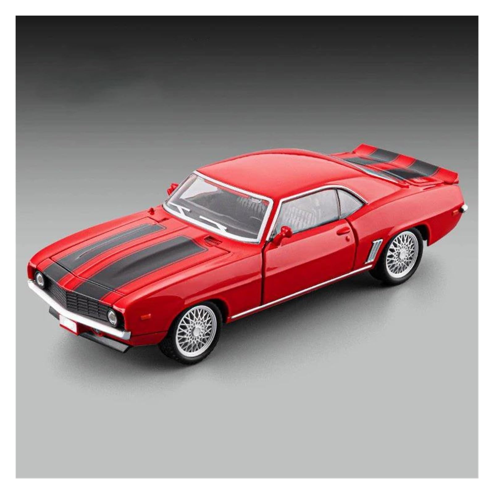 Btwodian Scale Model Car 1:32 For Chevrolet For Camaro For SS Sports Alloy Diecast Car Model Doors Opened Decoration Desk Decoration(Red)