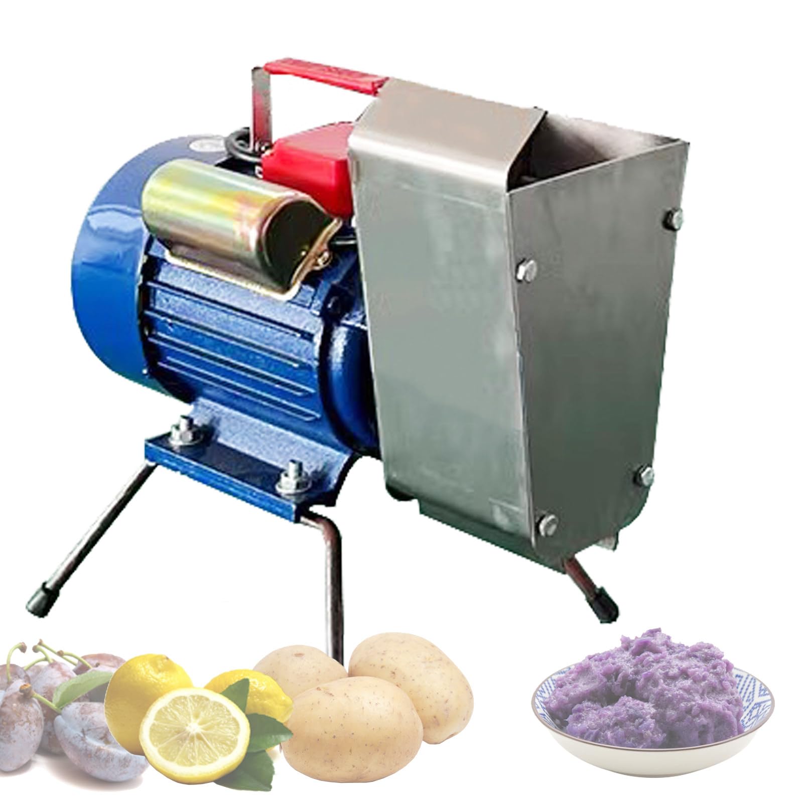 Hochleistungs-Kartoffelstampfer aus Edelstahl – Elektrischer Kartoffelstampfer für müheloses Stampfen – Gemüse- und Obststampfer – 20–30 kg/h Leistung, einfache Reinigung