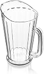 New Star 46144 Polycarbonate Plastic Tapered Style Restaurant Water Pitcher, 60-Ounce, Clear