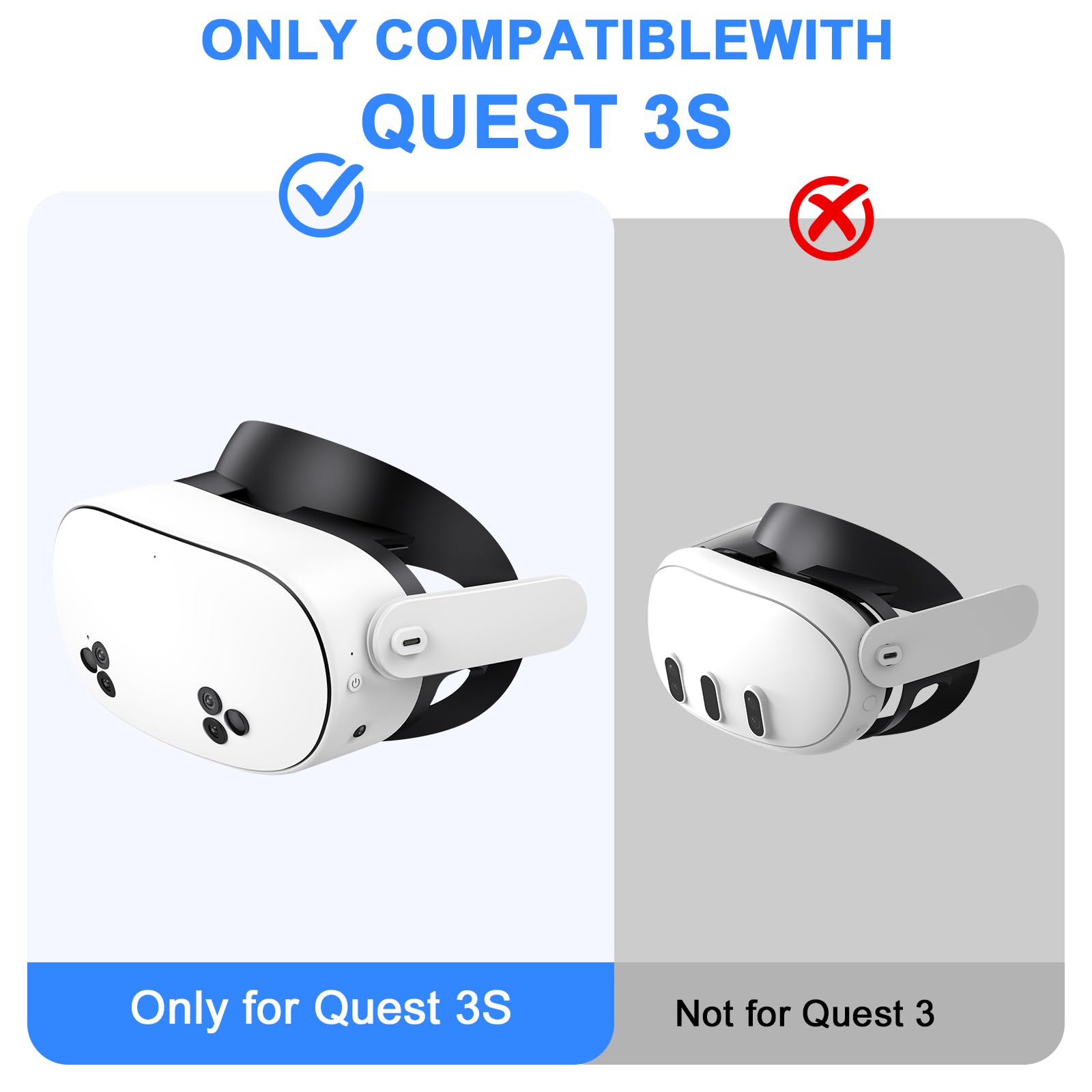 Amazon.com: VR Open Facial Interface for Meta Quest 3S,Breathable