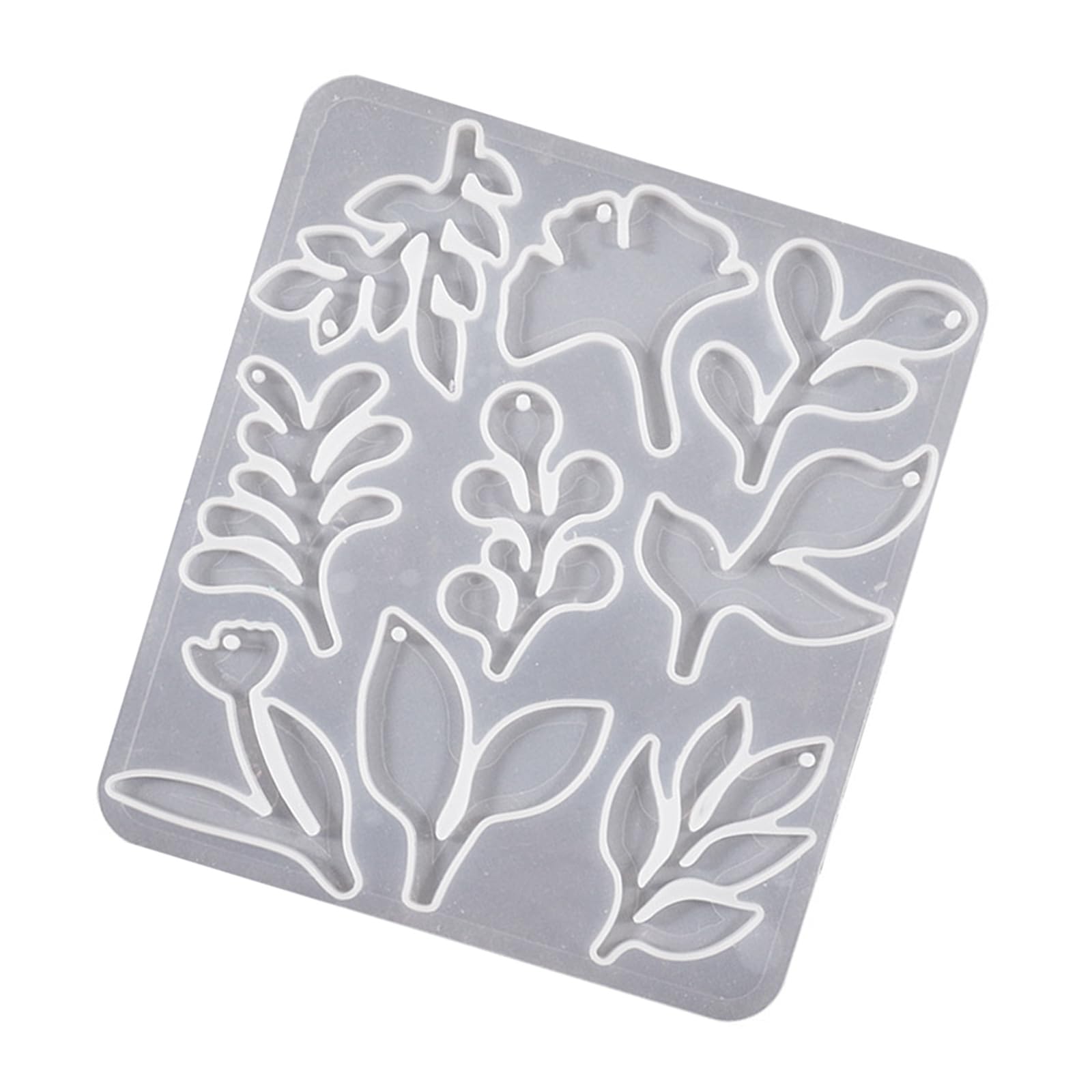 alloneslife Sturdy Clear Silicone Pendant Molds for Resin Jewelry Making and Decorative Keychain Accessories Silicone Flower Mold