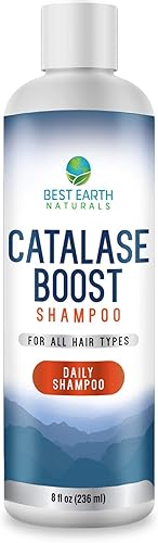 Best Earth Naturals Catalase Formula Champú para apoyar la vitalidad del cabello y la salud del cabello para mujeres y hombres, 8 onzas líquidas