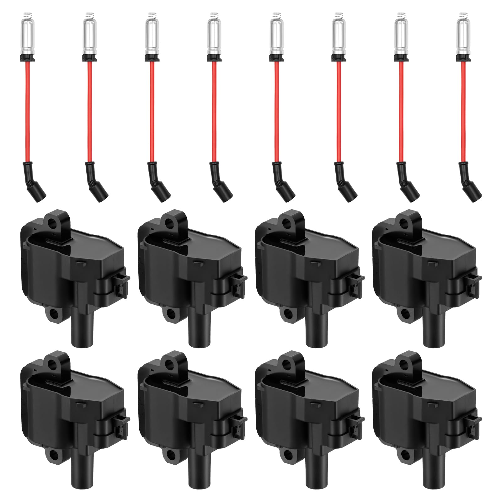 BDFHYK Ignition Coil Pack UF192 and Spark Plug Wires 748EE for Chevrolet