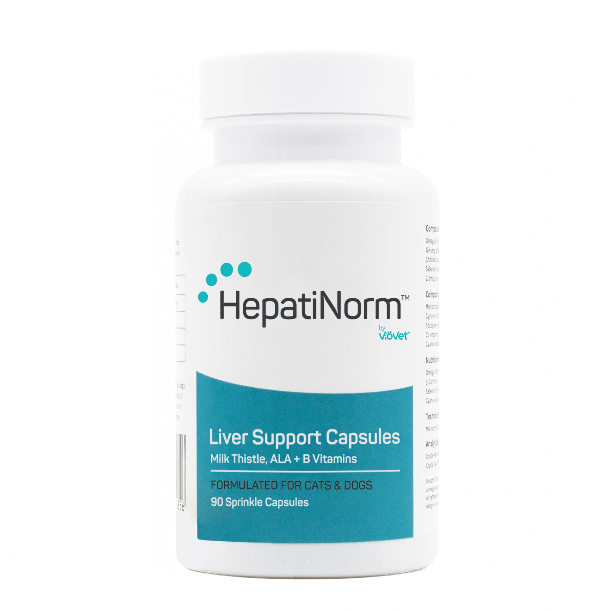VioVet HepatiNorm Liver Support Capsules, for Cats & Dogs, 90s