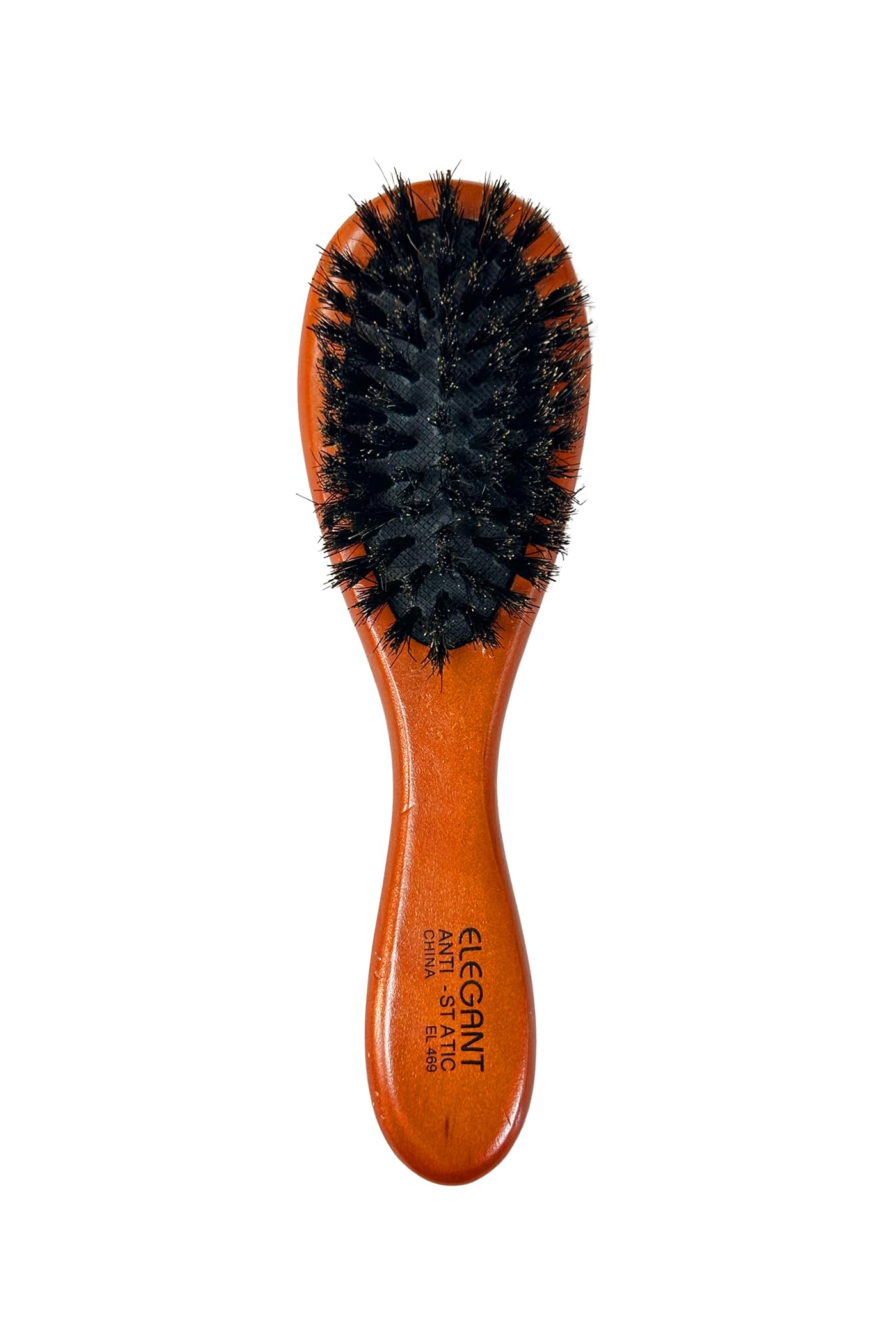 Elegant Anti-Static Oval Boar Hair Wooden Hairbrush (Small 6.75" #469)