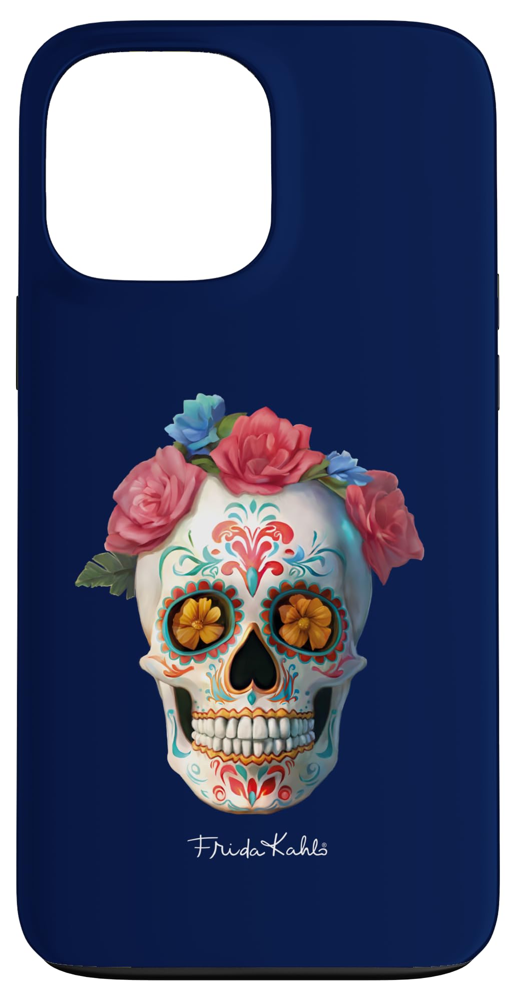 Coque iPhone 13 Pro Max Frida Kahlo Jour des Morts en silicone rigide
